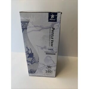 Pintoo 3D Puzzle Vase Flower 160 Pieces Curved, Magpies On Plum Tree - New